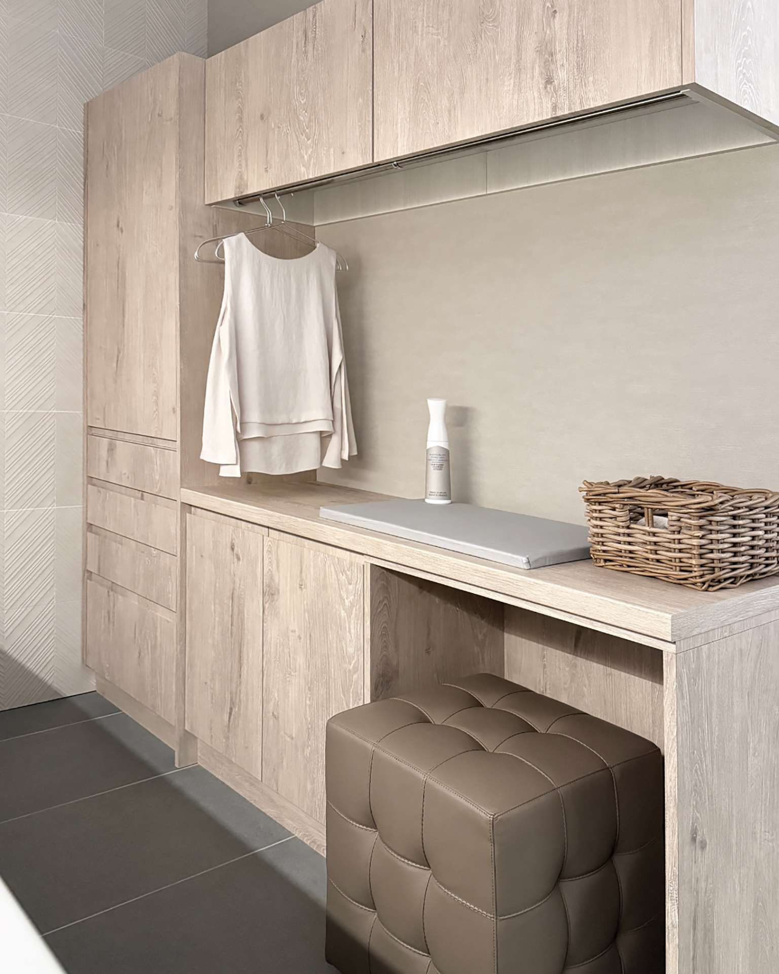 写真：快適な家事動線のランドリー空間