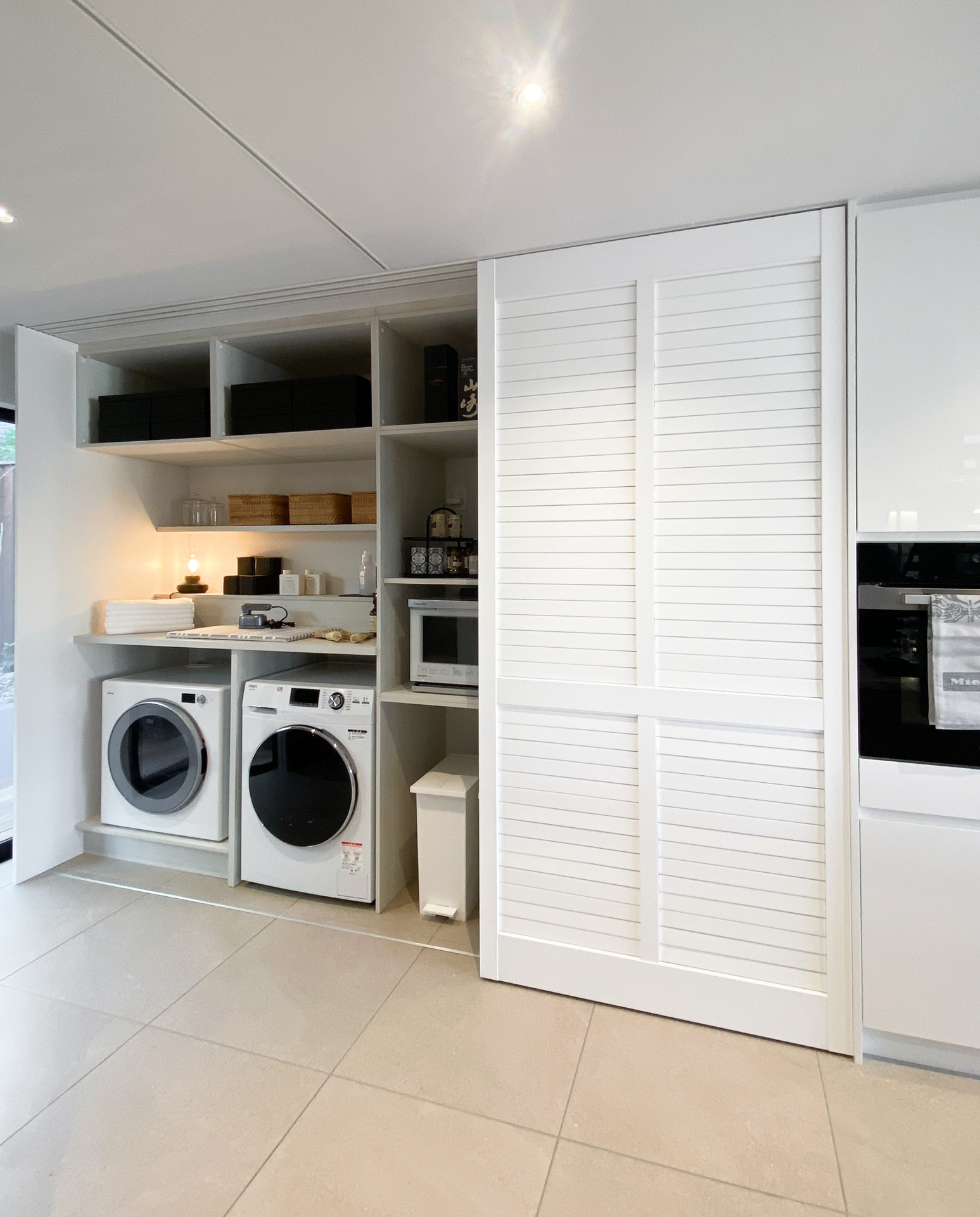 工夫を凝らしたランドリースペース